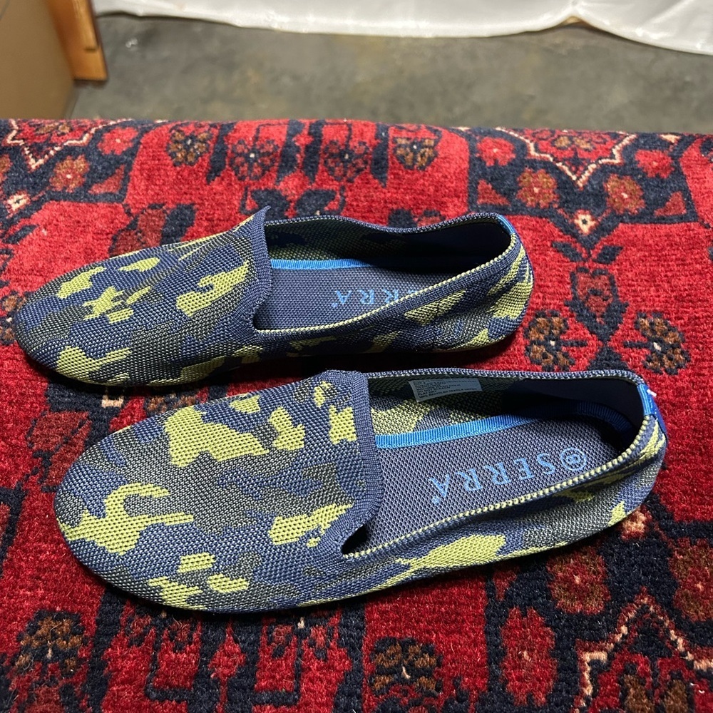 Serra Blue and Yellow Camouflage Loafers